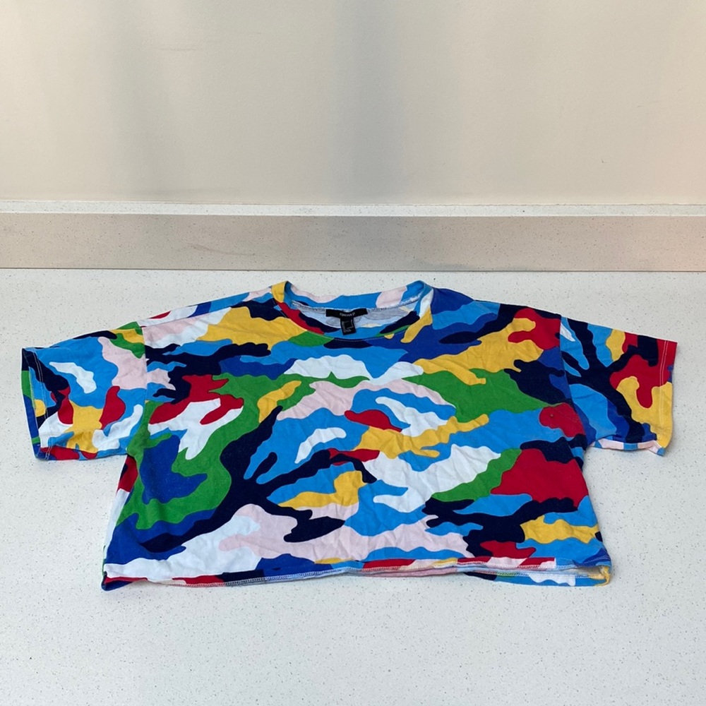 Colored camo forever 21 shirt